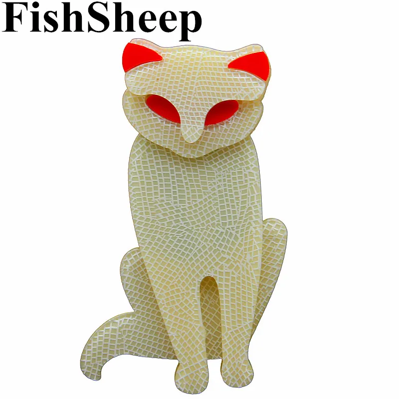 FishSheep 2018 Новые Модные Акриловые броши кошки для женщин ацетатные волокна