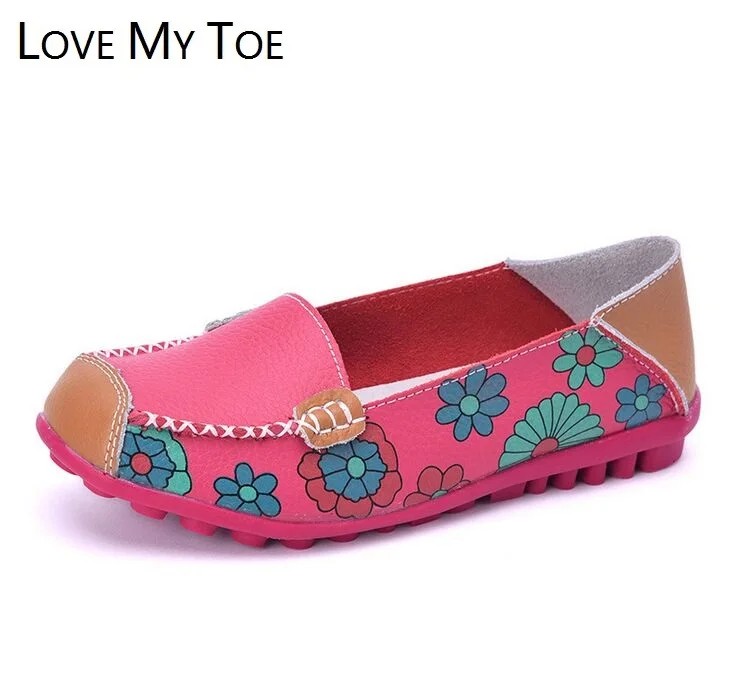 2020 новый принт весенняя обувь из натуральной кожи Повседневная дышащая для