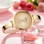Модные Золотые женские часы CURREN 2018, ультратонкие кварцевые часы из нержавеющей стали, романтические женские часы, женские часы, Montre Femme