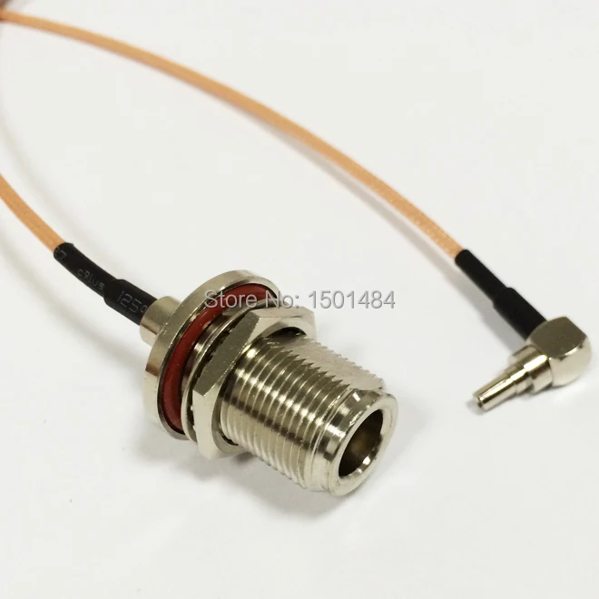 

New N Female bulkhead Switch CRC9 Right Angle Convertor pigtail cable RG316 Wholesale Fast Ship 15CM 6" Adapter