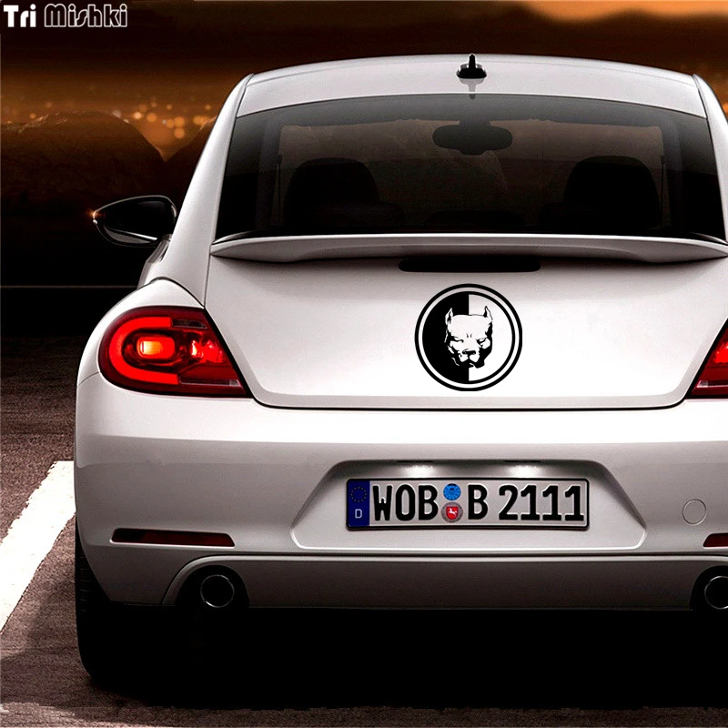 Tri Mishki HZX023 15*15см 1-4 шт наклейки на авто питпуль в машине pitbull автомобиль наклейка |