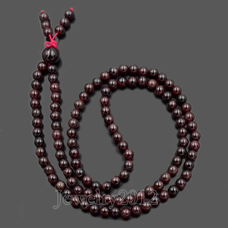 3 шт./лот натуральный красный гранат 6 мм драгоценный камень буддийские Круглые