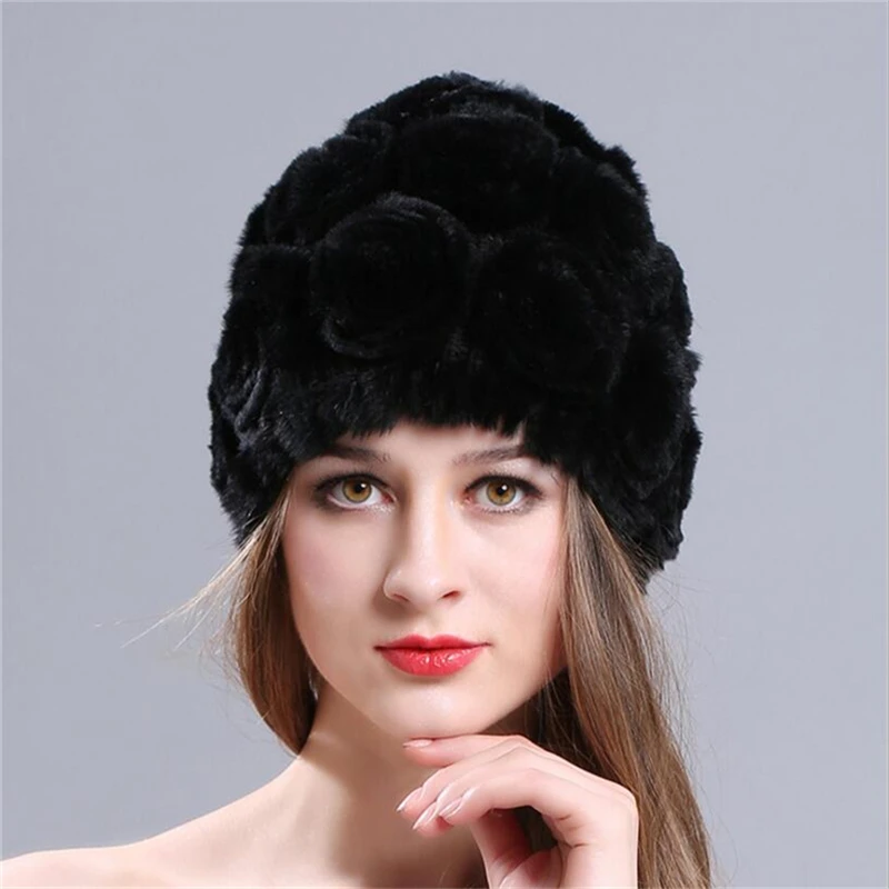 Классические женские шапки из меха кролика рекс модные розовые стильные шапочки милые шапки для девочек зимняя теплая натуральная меховая шапка LX00212