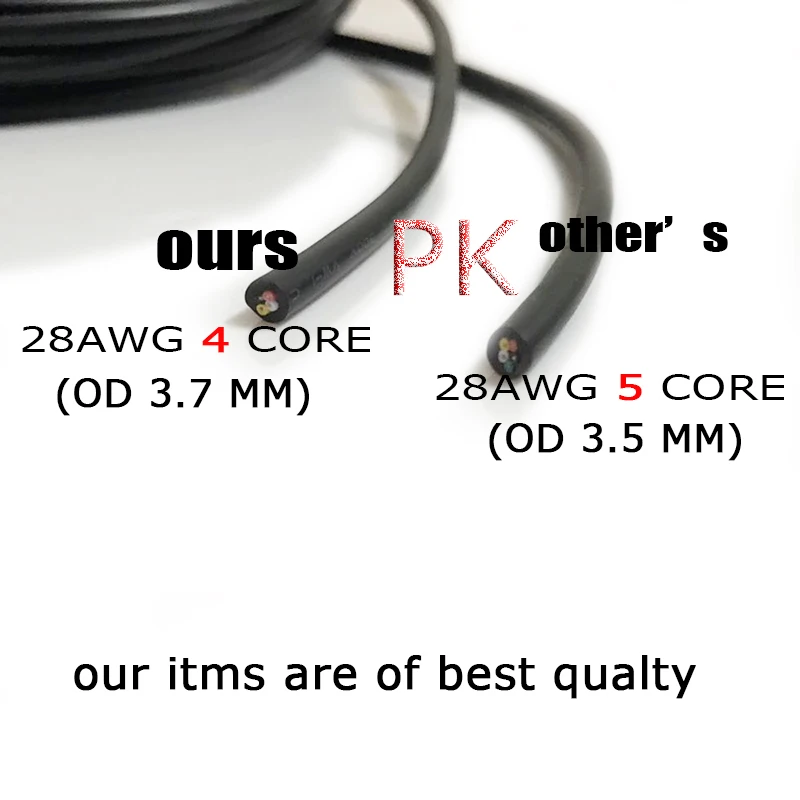 30 метров UL2464 28 AWG 2 3 4 5 core кабель для USB Мышь Клавиатура данных DIY ПВХ кабель мягкий кабель питания Управление вино