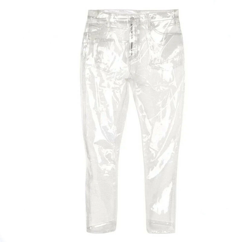 Новинка 2019 женские прозрачные широкие брюки с высокой талией водонепроницаемые