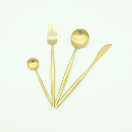 4 PCS All Gold CHANOVEL Лидер продаж 4 шт./компл. красочный набор посуды 304 Нержавеющая сталь в западном стиле столовый набор для кухни Еда посуда набор посуды - Цвет: 4 PCS All Gold