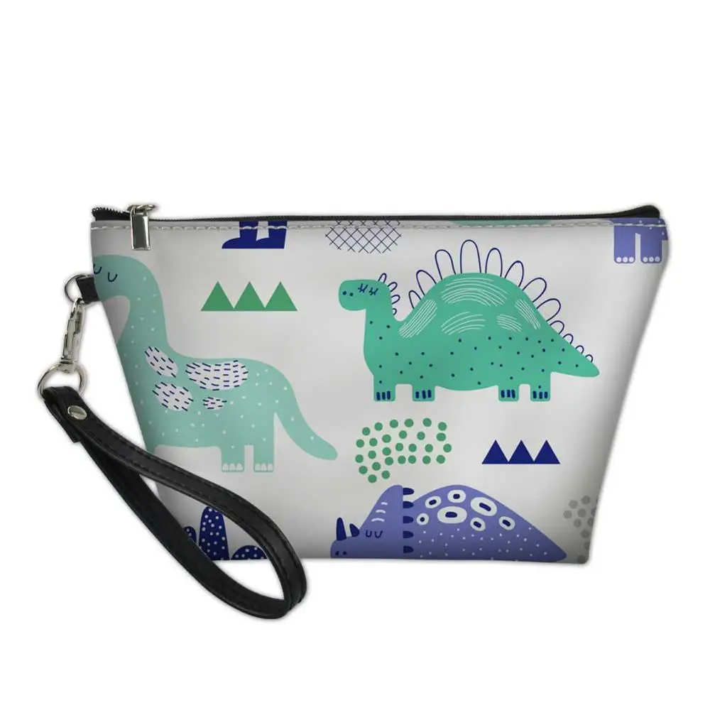 Сумки для макияжа noisydesign косметический чехол с принтом динозавра сумки хранения