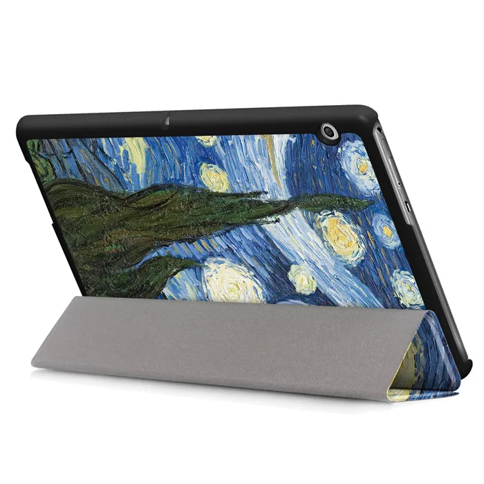 Чехол-подставка из искусственной кожи для huawei Mediapad T3 10 10,0 AGS-L09 AGS-L03 9,6 дюймов планшет+ 2 шт защита экрана