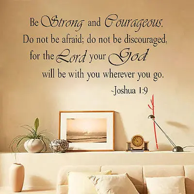2019 новые современные наклейки на стену персонаж быть сильным и смелым Джошуа 1:9
