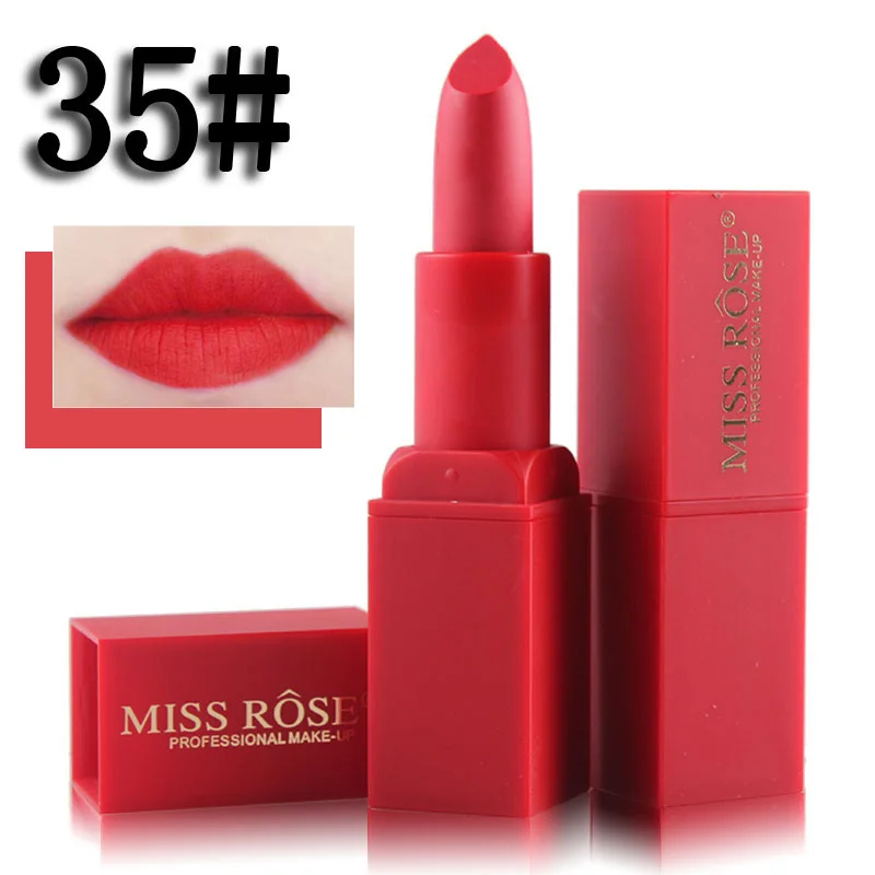 35 Miss Rose, брендовая, телесная, матовая помада Batom, 12 цветов, mate Batom, косметика, стойкий, телесный блеск для губ, профессиональный макияж - Цвет: 35