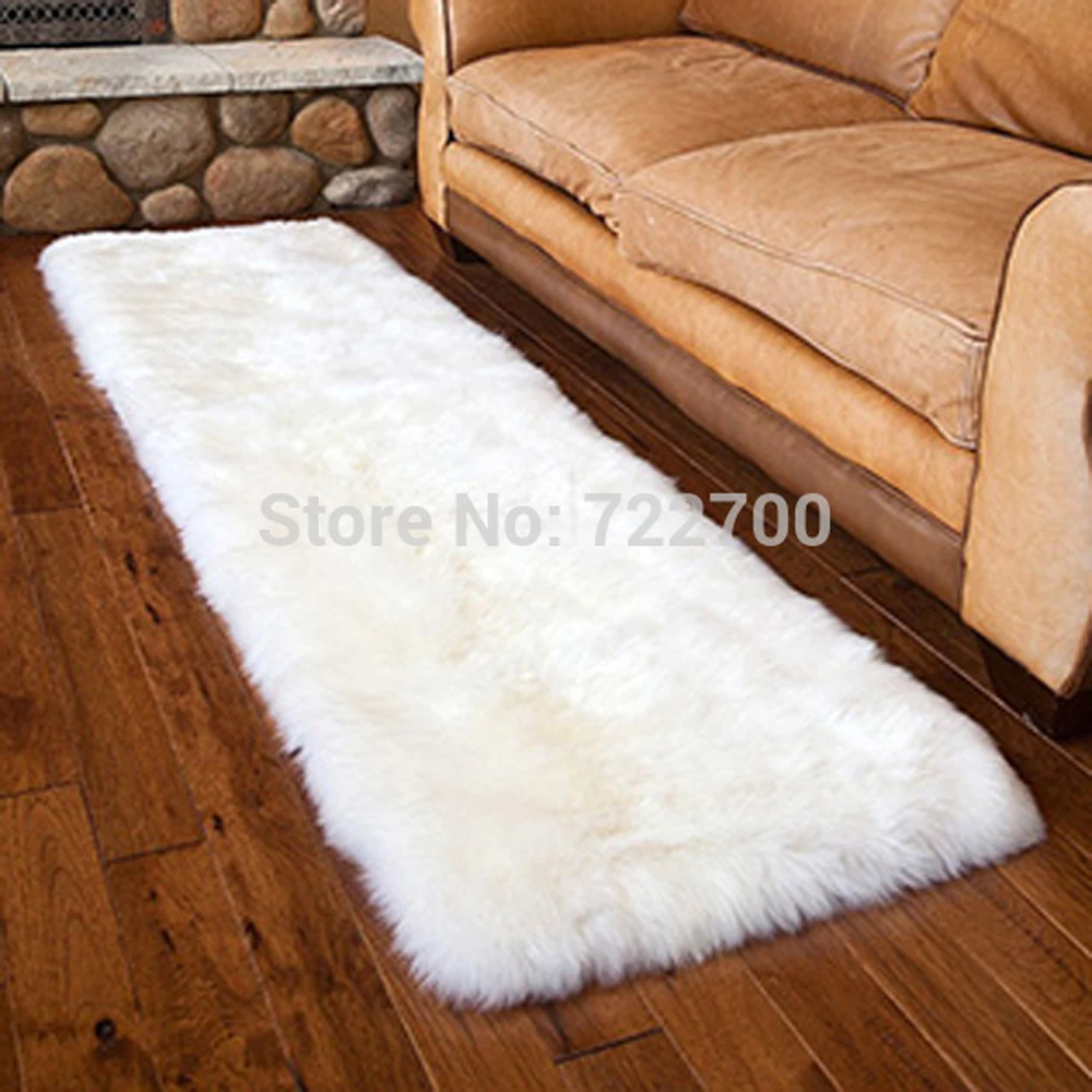 Одеяло из белой овчины ковер натурального меха домашний декор коврики для
