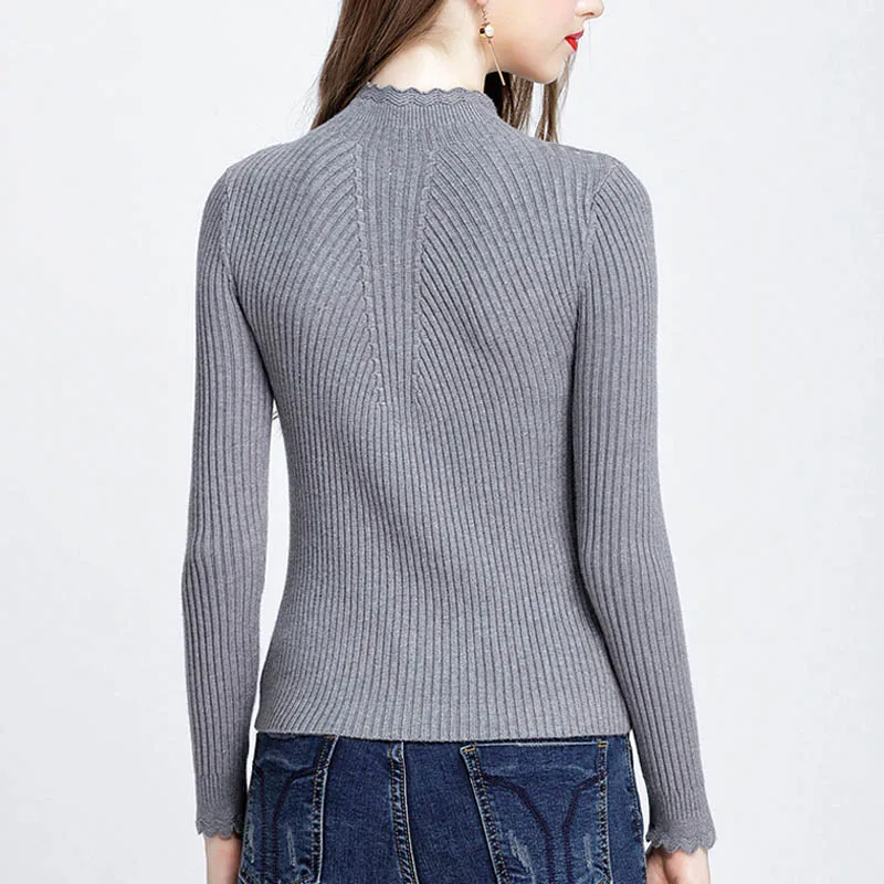 ONLYSVTER Autumn Winter Warm Sweater Women Pullovers Full Sleeve Knitted Tricot Top Essential Jumper Long Sweaters Pull | Женская одежда