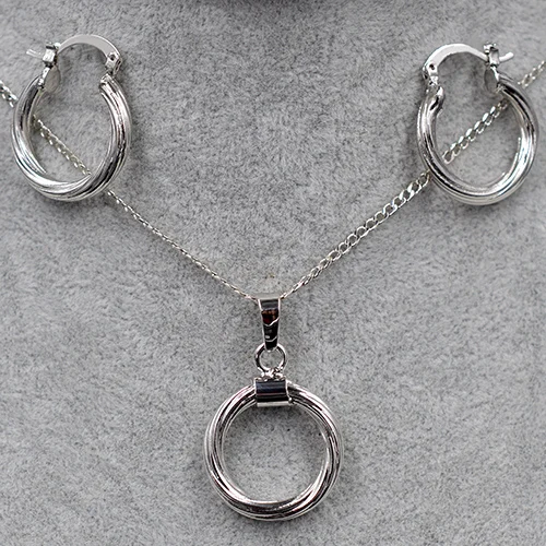 Earrings Necklace S Ювелирные изделия zeadear модные ювелирные изделия женские серьги подвеска ожерелье Дубай высокое качество Набор круглых украшений для вечерние свадебные - Окраска металла: Earrings Necklace S