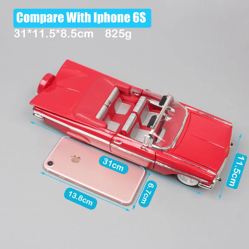 Дорожный Подпись классический Chevy 1959 Chevrolet lmpala Spyder литья под давлением 1:18 большой металлическое ведро модели автомобилей и игрушечные транспортные средства для детей