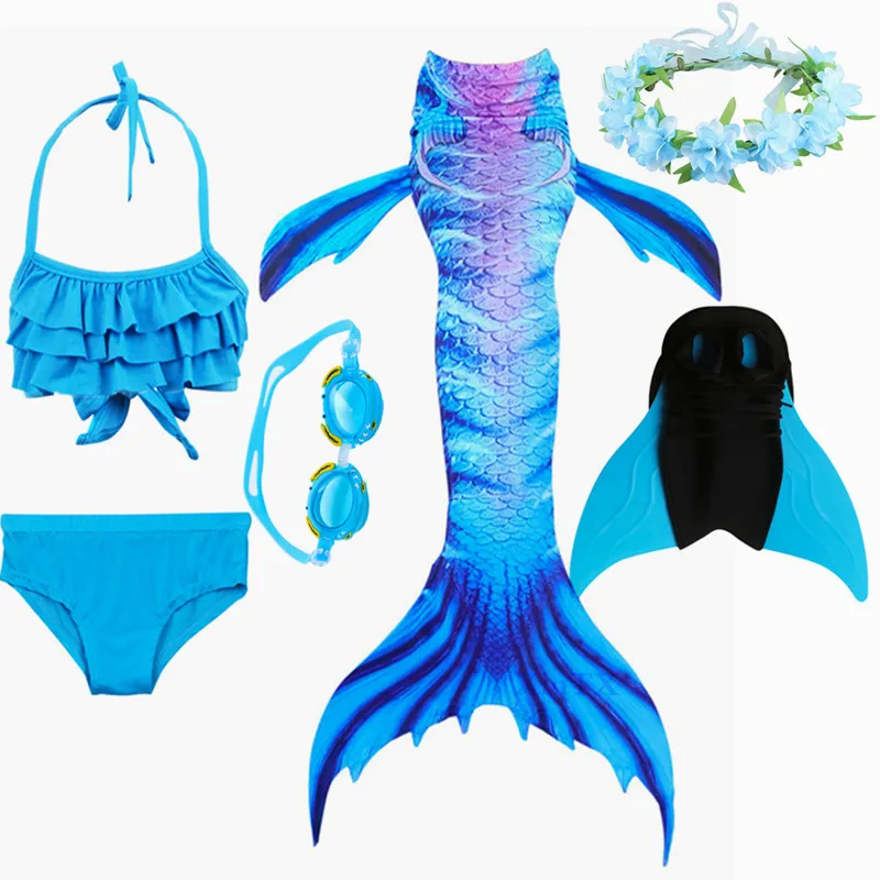 Детский купальник Русалочки бикини с флипом моноласт для плавания детский