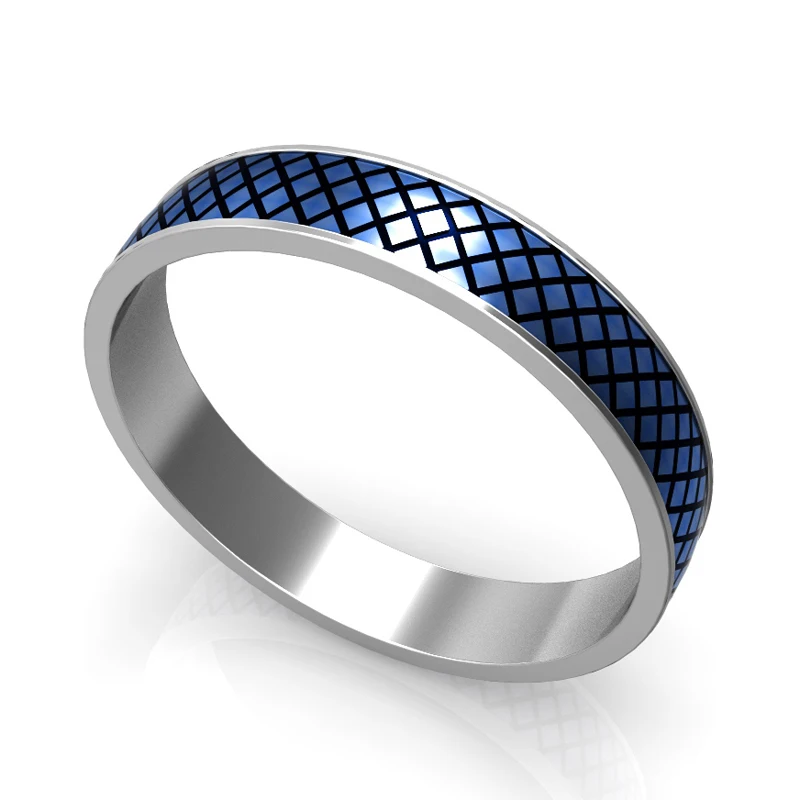 4mm Blue Кремо плетение кольца Argent Femme красный/зеленый/голубой/синий/черный эмалированный крест кольцо для женщин Мода рыбья Сеть Заявление палец обручальное кольцо - Цвет основного камня: 4mm Blue