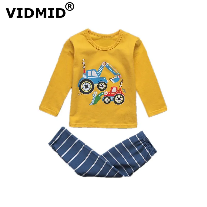От бренда "VIDMID" для мальчиков, пижама, комплект одежды для детей футболки с длинными рукавами для мальчиков Штаны дети хлопок детское нижнее белье, нижнее белье, комплекты, одежда для сна, 4049 01