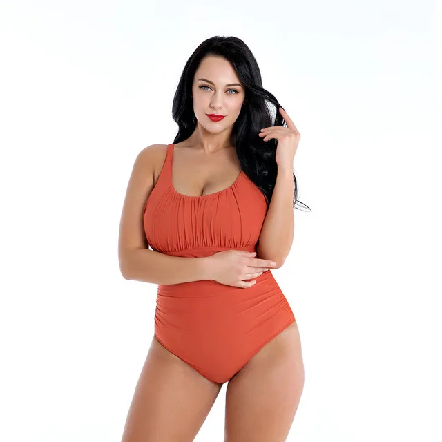 Plus Size Bikini Swimwear One Piece Swimsuit Women Sexy Push Up Swim Suit Bodysuit Beachwear Bathing Vintage 4XL-8XL | Спорт и