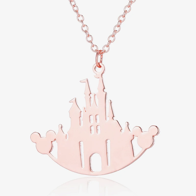 rose Jewelry Yiustar изысканный Butterfuly Серьги Гвоздики ожерелье комплекты украшений для женщин девочек дети Милая мышь из нержавеющей стали бижутерия с Микки - Окраска металла: rose Jewelry