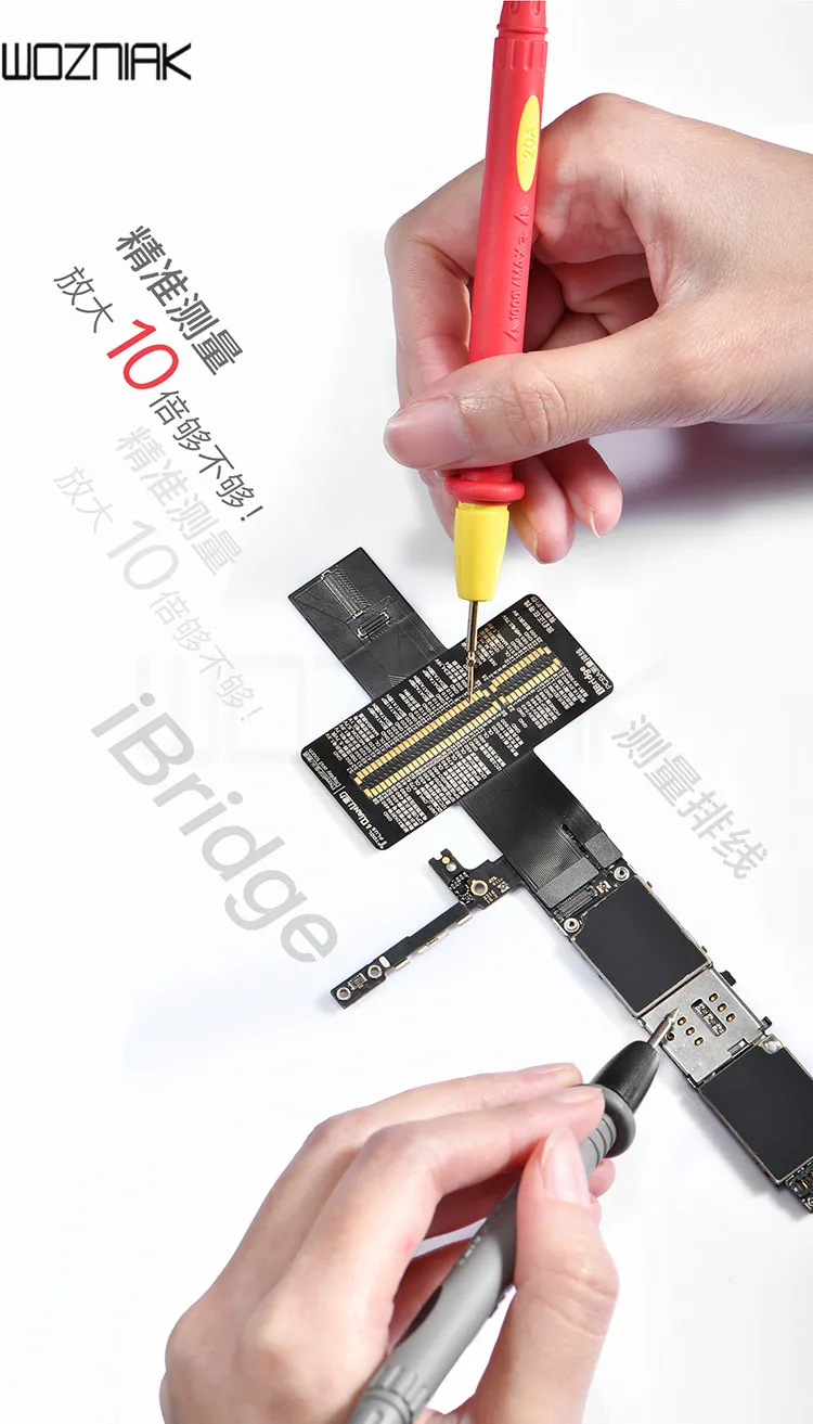 QIANLI TOOLPLUS iBridge PCB тестовый ing кабель для фронтальной камеры/задней камеры/док-разъема/сенсорного/тестового напряжения и сопротивления