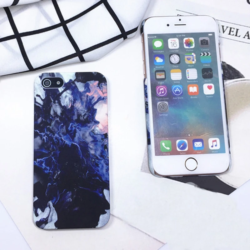 Чехол для телефона LACK жесткий чехол с рисунком мрамора и камня Iphone 5 5S SE граффити