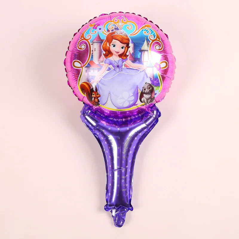 10 шт. смешанные Стиль принцессы Kitty паук Микки Руки палочки Фольга шары Baby Shower День рождения Декор Дети Классические игрушки - Цвет: Темно-серый
