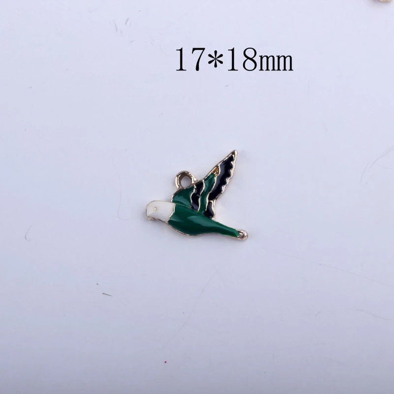 10 pcs/lot Cute Swallow Enamel Charms Fit Oil Drop Metal Animal Pendant Earring Bracelet Jewelry DIY Accessories YZ296 | Украшения и