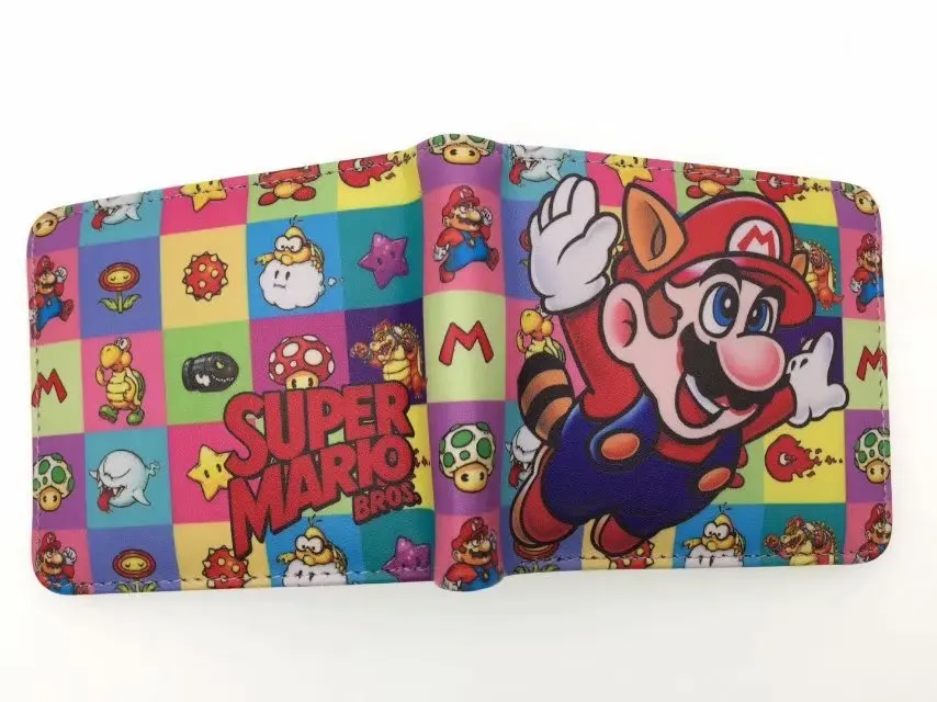 C Горячие игры Super Mario Короткие Кошельки анимации симпатичный кожаный кошелек для детей доллар Цена Кошелек с монета карман - Цвет: C