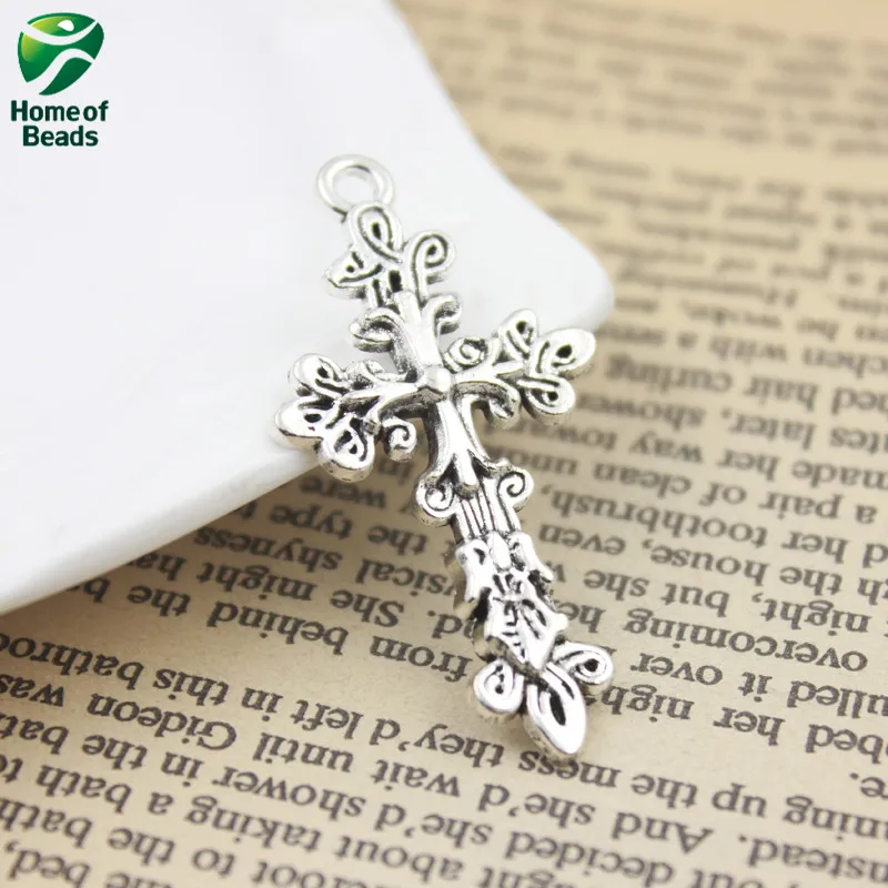ZA1254 модные подвески в античном стиле серебряного цвета сделай сам с крестом