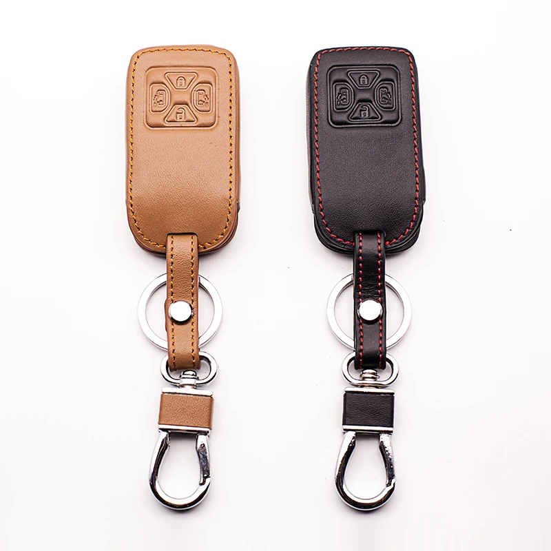 

Leather car key cover car wallet for Toyota Noah Mark X RAV4 Estimate Corolla Yaris 4 button Key cases smart protect shell