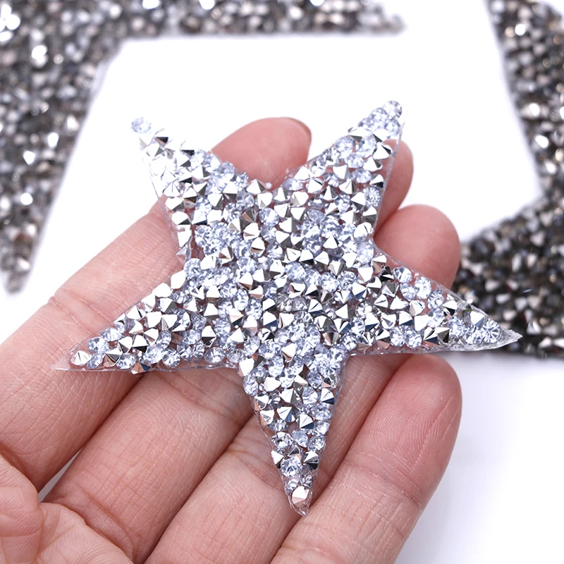 Несколько размеров одежда с аппликацией нашивка в полоску стразы со стразами