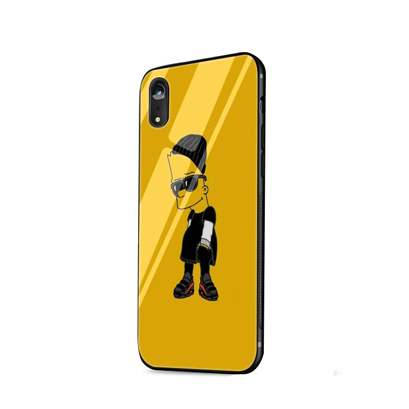 Чехол для мобильного телефона Desxz стеклянные Симпсоны iPhone X XR XS Max 6 6s 7 8 Plus 5 5S SE |