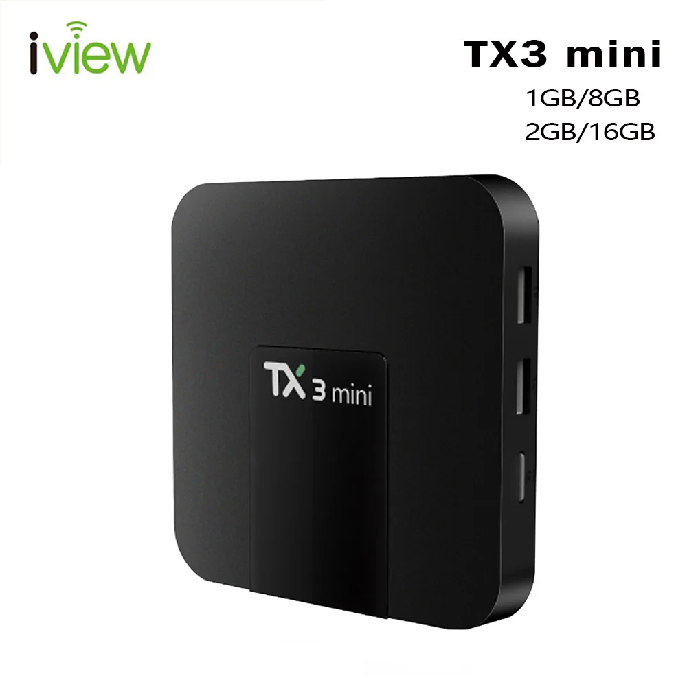 Android 7 1 TX3 Мини ТВ приставка Amlogic S905W четырехъядерный 2 4 ГГц встроенный WiFi 1G/2G RAM 8G/16G