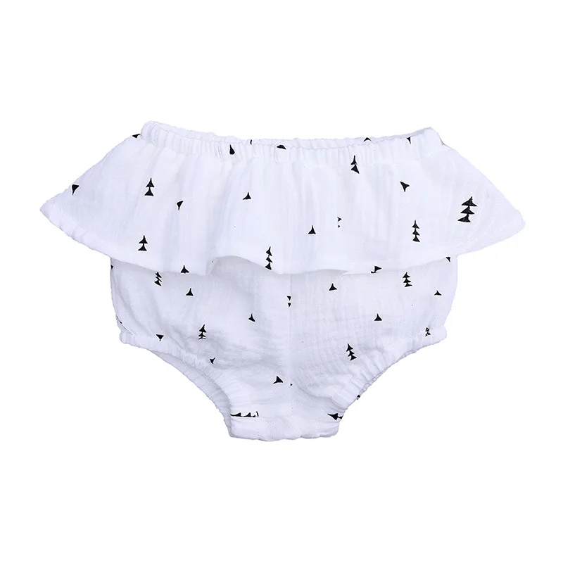

Summer Fashion baby girls boys shorts Newborn Baby Fold bloomers Girls Pattern Triangle Shorts toddler Trousers Linen Clothes