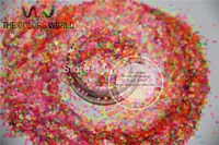 mix neon colors solvent resistant hexagon shape glitter for nail art polish and diy decoration size1 5mm 1pack50g