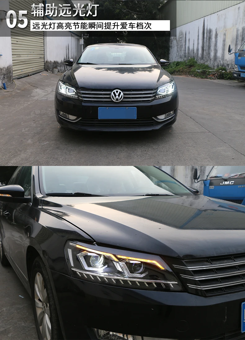 2 шт. светодиодный фары для Volkswagen Passat 12-15 светодиодный автомобильный фонарь ангельские глазки ксенон HID комплект Противотуманные фары светодиодный дневные ходовые огни