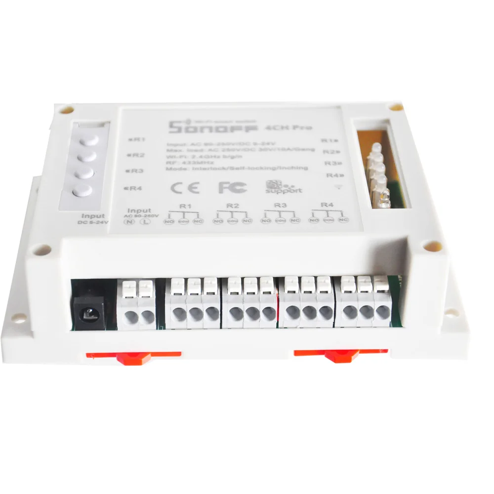 Sonoff 4CH Pro 4 канала WiFi RF Smart ON/OFF Пульт дистанционного управления Inching/Self Locking/Interlock/Timer