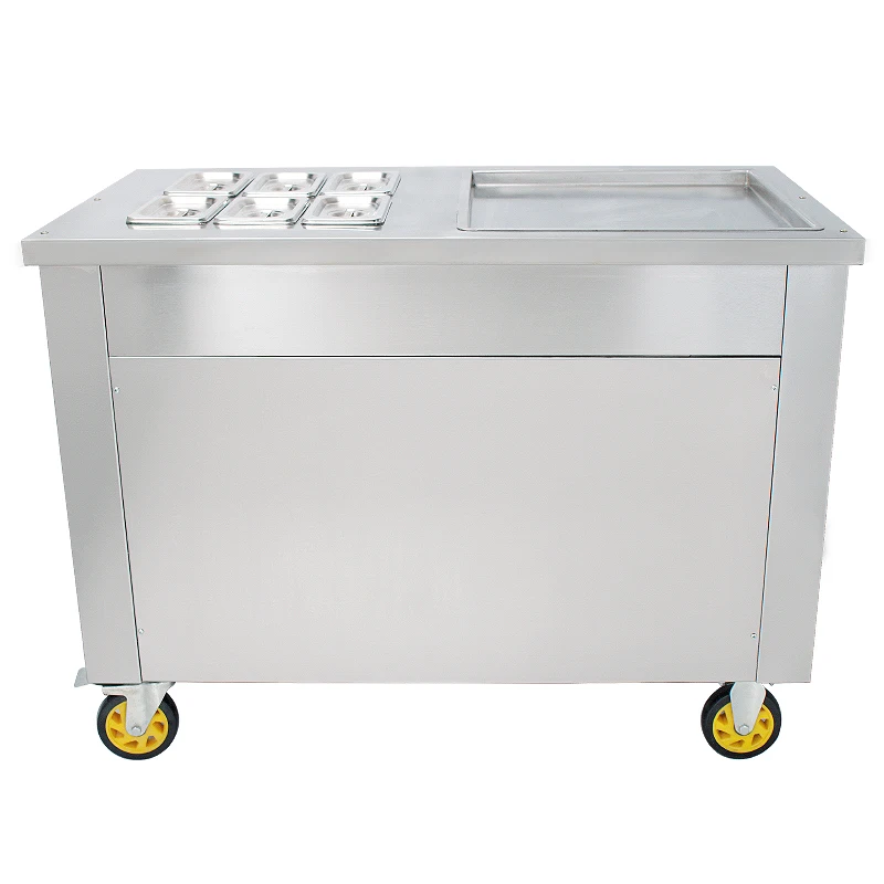 

single pan fried yoghourt rolls machine,Intelligent temperature control ice pan machine