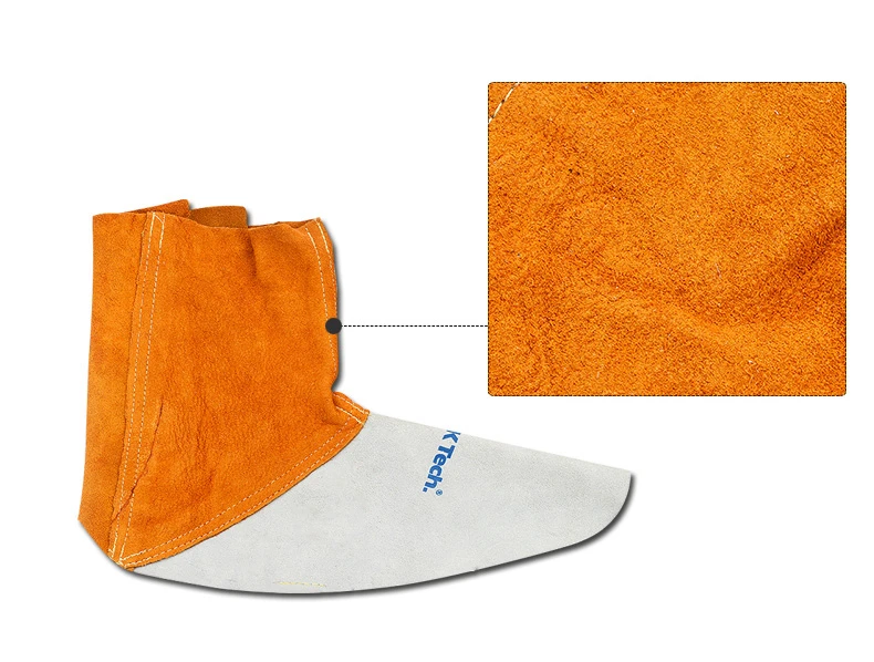 CK Tech. Welding Leather Shoes Cover Flame Resistant Anti-Heat Wear Resistant Workplace Welder's Foots Cowhide Protective Cover