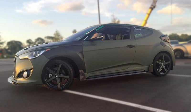 Для Veloster Lordpower стиль широкий корпус из углеродного волокна Боковая юбка
