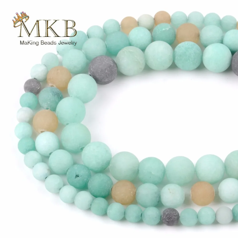 

Natural Stone Beads Dull Polish Amazonite Round Loose Beads For Jewelry Making 6 8 10 12mm Loose Beads Jewellery Wholesale