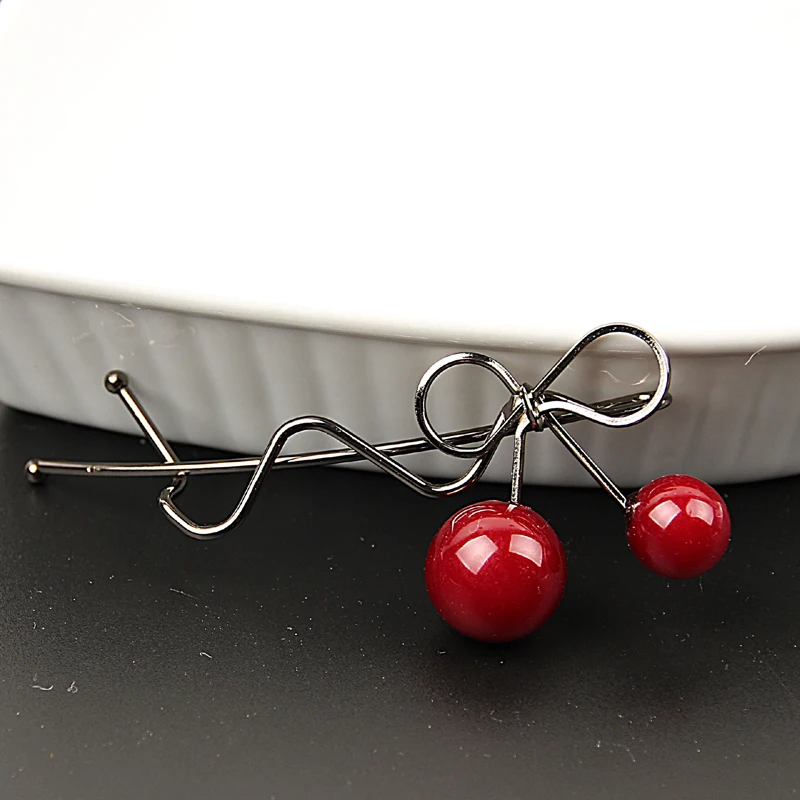 Цвета: черный золотистый Серебристый Цвет Сплав милый Вишневый заколки для волос