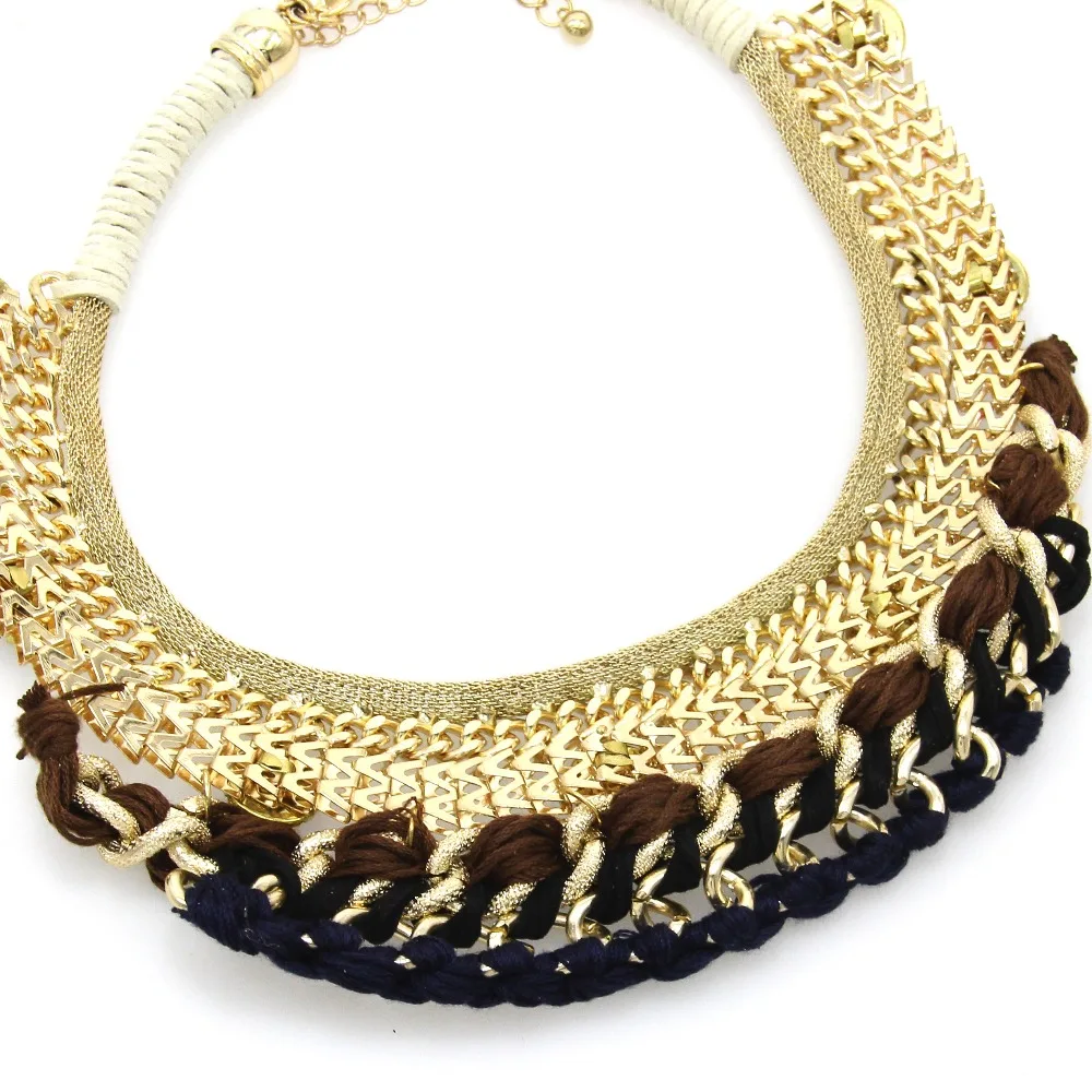 Ожерелье макси MANILAI с большим воротником богемное плетеное ожерелье чокер