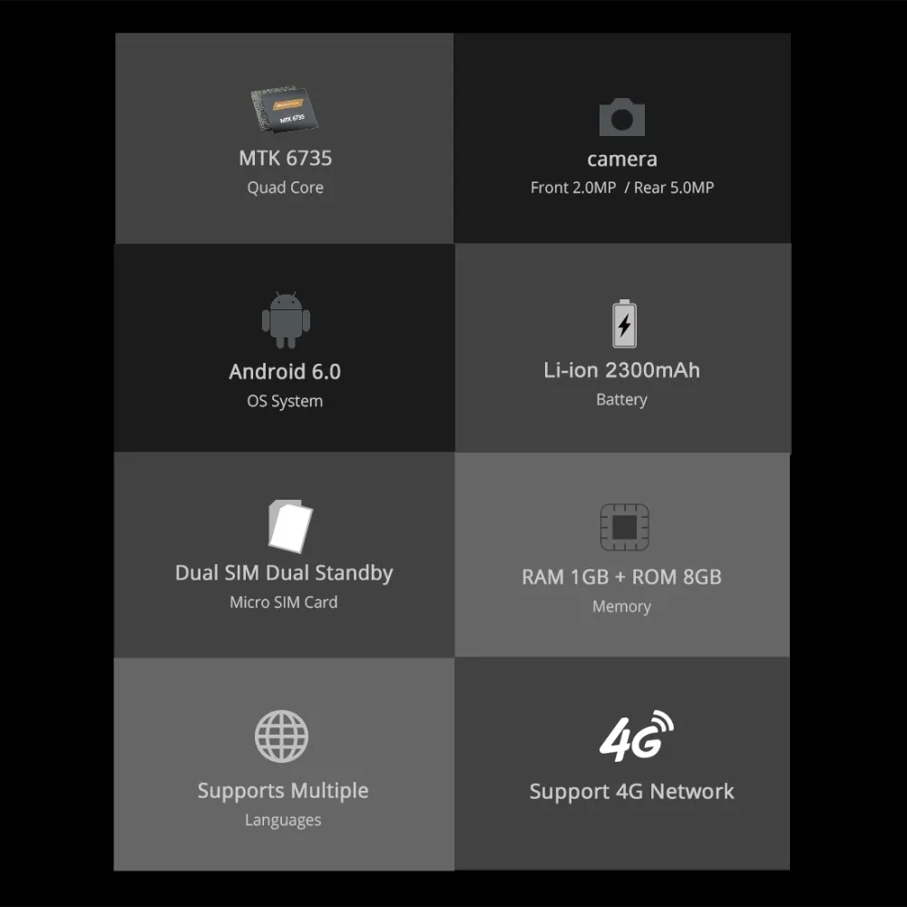 FDD LTE 4G HAWEEL H1 Pro китайский бренд телефон Android 6 0 MTK6735 четырехъядерный Dual SIM 5 дюймов HD
