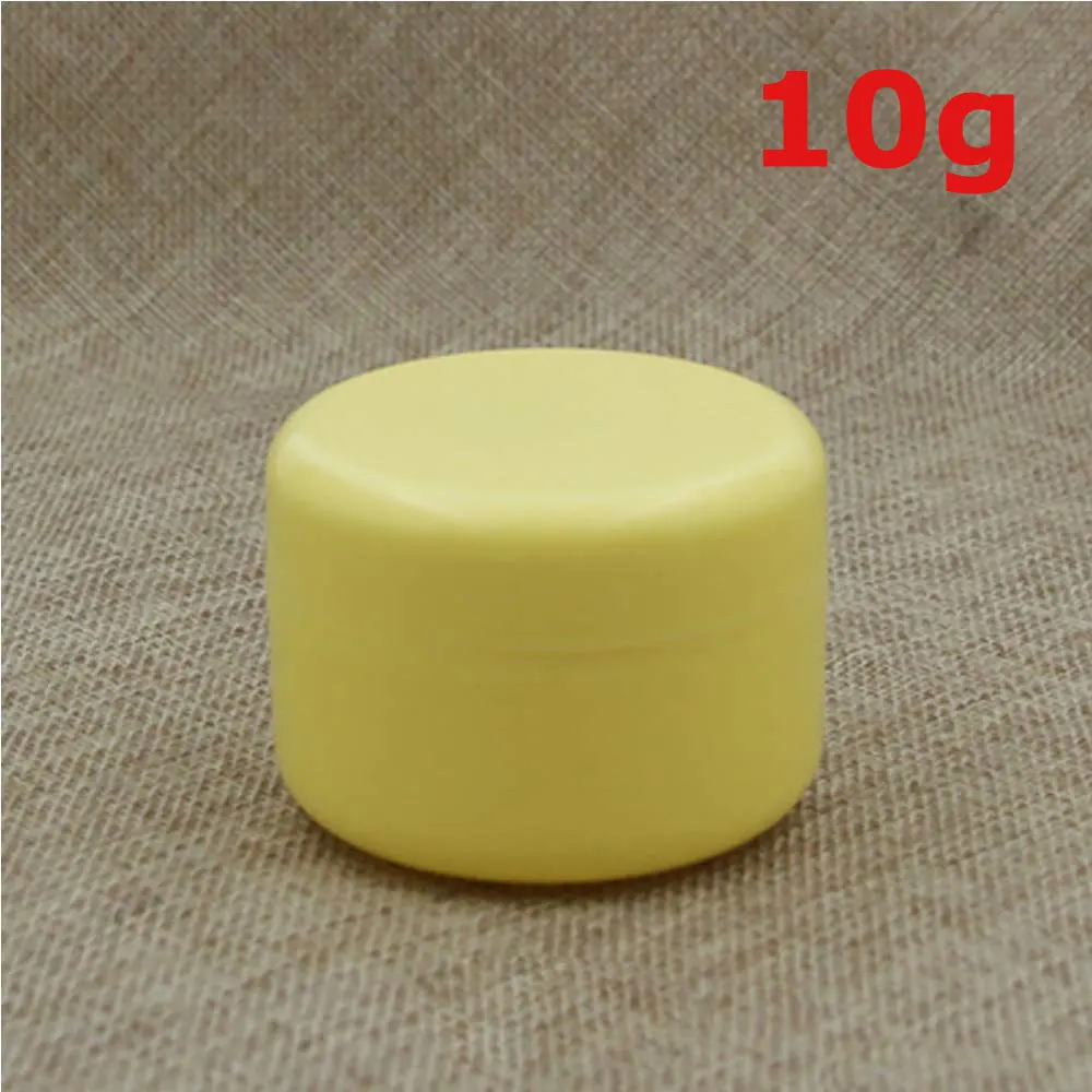 Yellow x 10g 10 шт. для пробников пустой контейнеры банки горшки бутылки с крышками Обложка Чехлы для крема для лосьона, косметики косметика масла губ Бальзамы пигменты - Цвет: Yellow x 10g