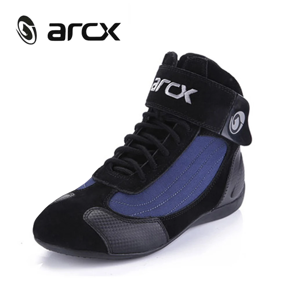 ARCX/мотоциклетные ботинки; мужские мотоциклетные ботинки; летняя дышащая обувь в байкерском стиле; мотоциклетная обувь; Chopper Cruiser; туристические ботильоны; - Цвет: L60053 Blue