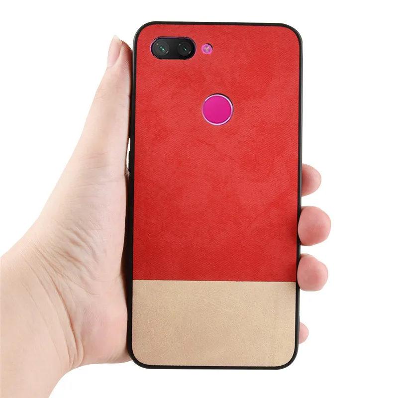 For xiaomi mi 8 lite case cover 6.26 Two colors PC+TPU Luxury leather back shell for Xiaomi mi8 coque |