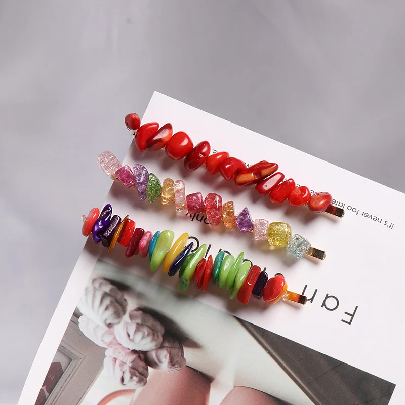 1 шт. заколки для волос с разноцветными камнями| |