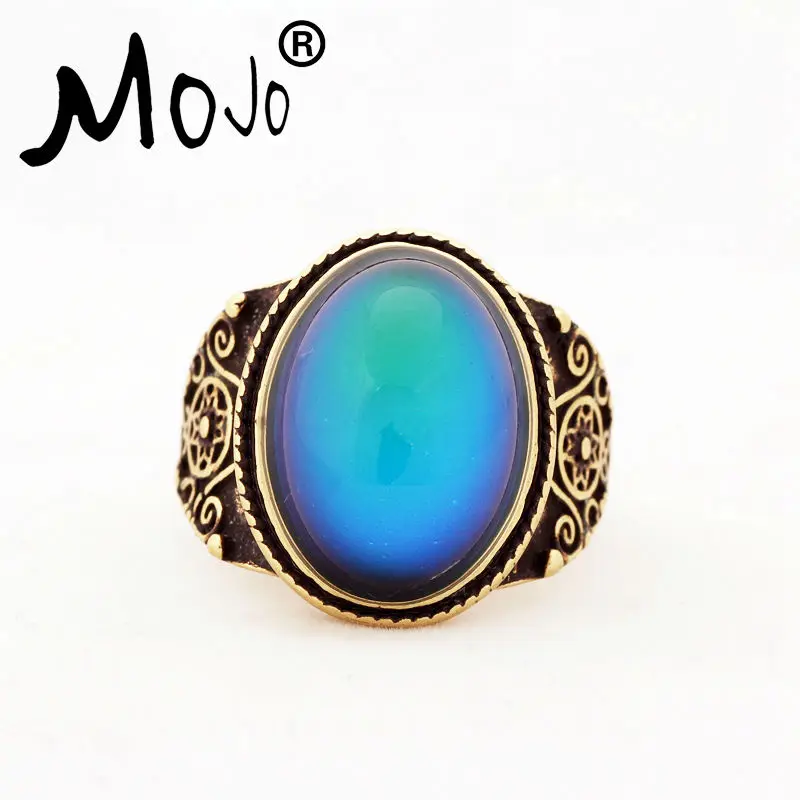 Винтажное богемное ретро кольцо Mojo с изменением цвета|mood ring|color changing mood ringrings for women