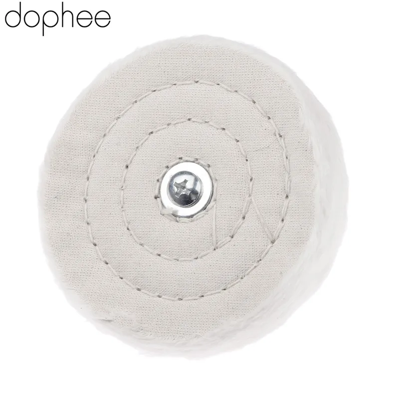 dophee Dremel Accessories 100mm /4&quot Cloth Polishing Mop Brush Drill Buffing Grinding Wheel Pad 1/4&quot Shank for Metal Jewelry 1PC |